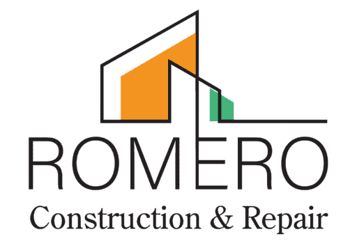 Modern house under construction with scaffolding and building materials in the background.